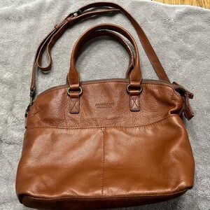 American Leather satchel with crossbody strap